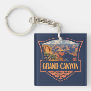 Porte-clefs Illustration de voyage du parc national du Grand C