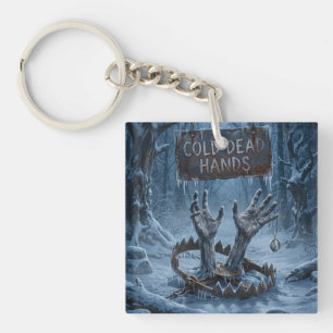 Porte-clefs Illustration d'horreur gothique de mains gelées