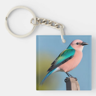 Porte-clefs 🐦 Illustration d'oiseau coloré pour style nature