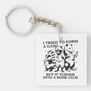 Porte-clefs Illustration du club de lecture des animaux nerds