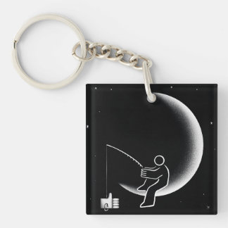 Porte-clefs Illustration du croissant de lune pour pêcher des
