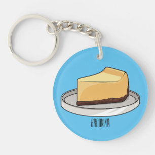 Porte-clefs Illustration du dessin animé Cheesecake