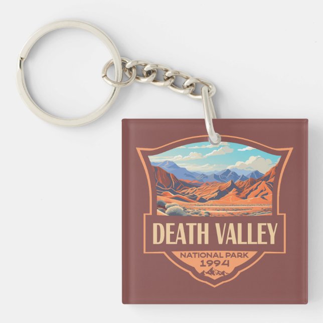 Porte-clefs Illustration du parc national de Death Valley Retr (Devant)