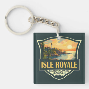 Porte-clefs Illustration du parc national de l'Isle Royale Bad