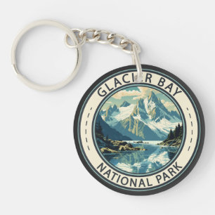 Porte-clefs Illustration du parc national Glacier Bay Travel A