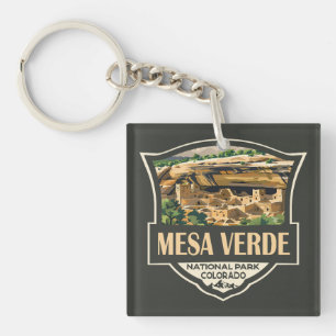 Porte-clefs Illustration du parc national Mesa Verde Travel Ar