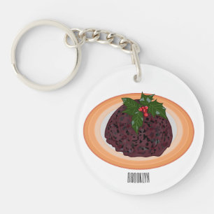 Porte-clefs Illustration du pudding de Noël