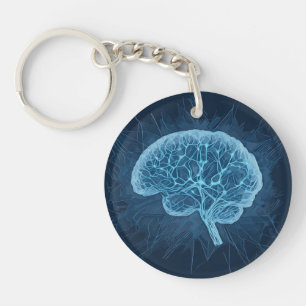Porte-clefs Illustration du réseau cérébral - Réseau neuronal