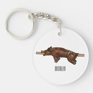 Porte-clefs Illustration du rôti de porc / rôti de porc