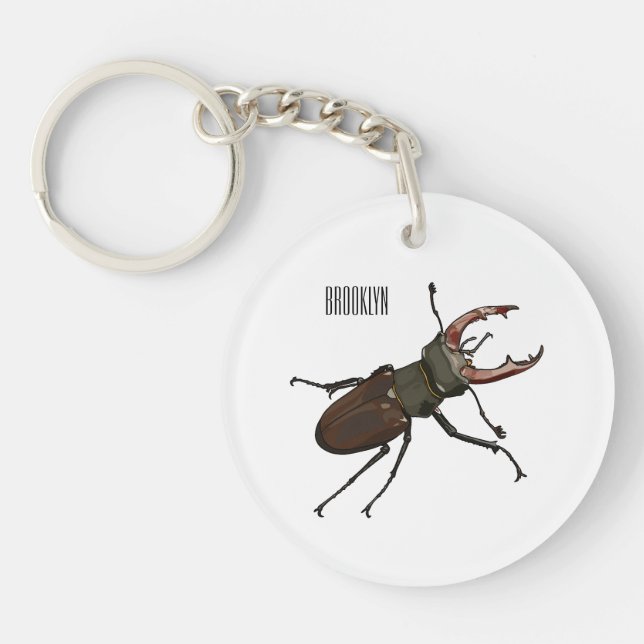 Porte-clefs Illustration du scarabée de stade (Devant)