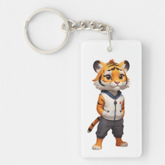Porte-clefs Illustration du tigre cool et adorable