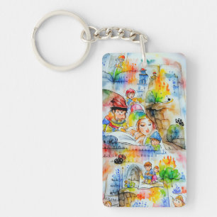 Porte-clefs Illustration d'un conte de fées de Whimsical