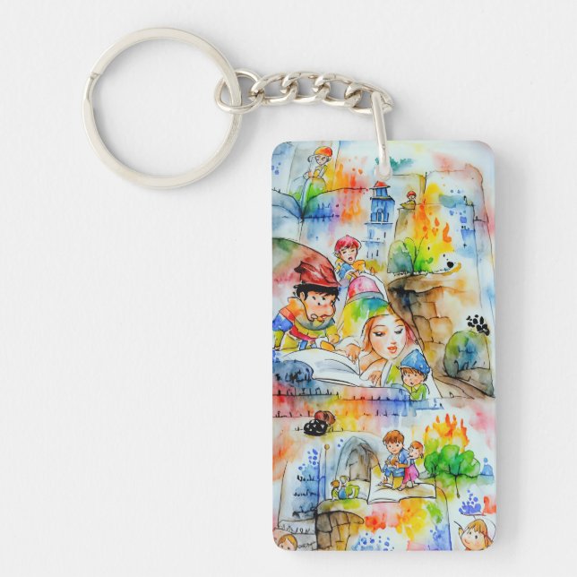 Porte-clefs Illustration d'un conte de fées de Whimsical (Devant)