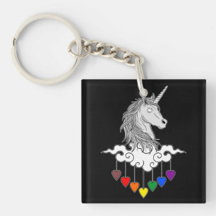 Porte-clefs Illustration d'un licorne majestueuse
