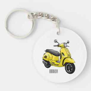 Porte-clefs Illustration d'une moto cyclable