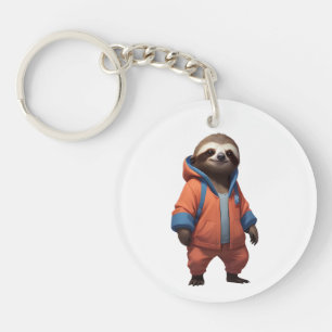 Porte-clefs Illustration d'une parcelle mignonne et amicale