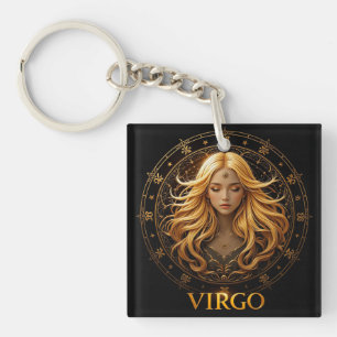 Porte-clefs Illustration élégante de la Vierge du zodiaque ave