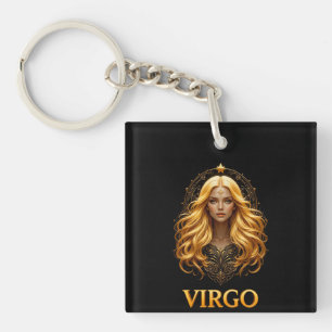 Porte-clefs Illustration élégante de la Vierge du zodiaque ave