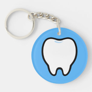 Porte-clefs Illustration minimale d'une dent mignonne