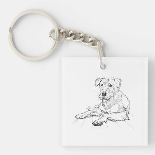 Porte-clefs Illustration minimaliste de l'amour pour les Rottw