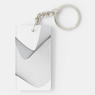 Porte-clefs Illustration moderne, simple et futuriste des ondu