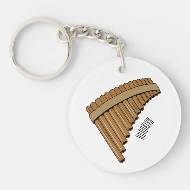 Porte-clefs Illustration Pan flûte / panpipes (Devant)