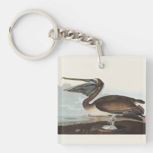 Porte-clefs Illustration vintage d'Audubon représentant un Pél