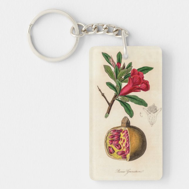 Porte-clefs Illustration vintage de grenade (Devant)