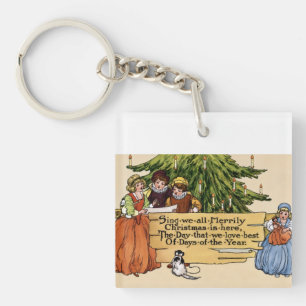 Porte-clefs Illustration vintage victorienne de chanteurs de N