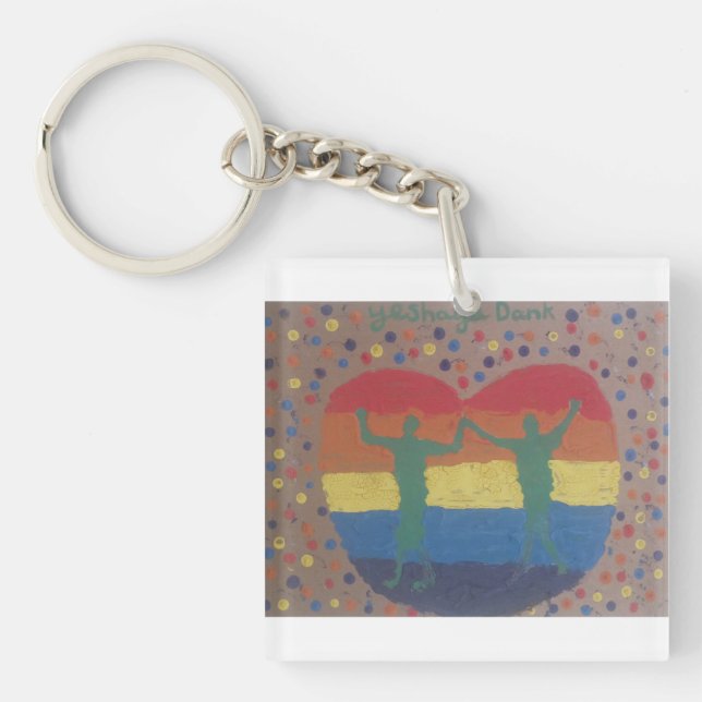 Porte-clefs Ils ont épousé le mariage arc-en-ciel de Yeshaya D (Devant)