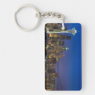 Porte-clefs Image d'horizon de Seattle en quelques heures de