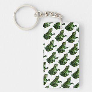 Porte-clefs Image d'illustration de grenouille vintage
