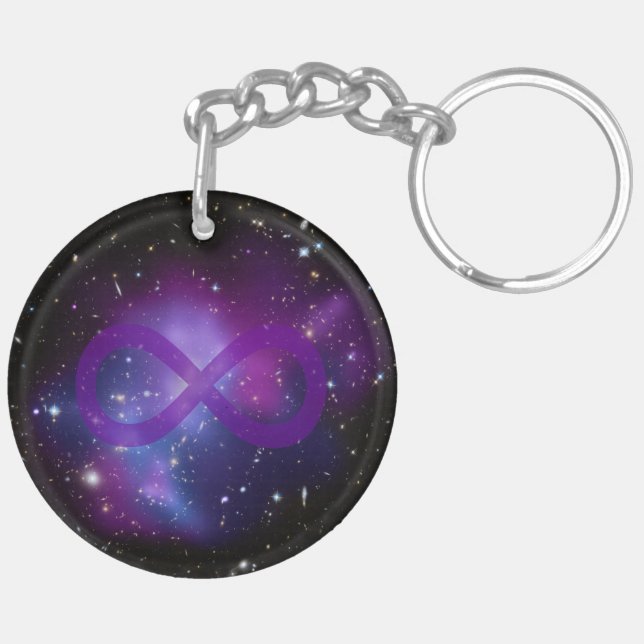 Porte-clefs Image espace violet (Dos gauche)