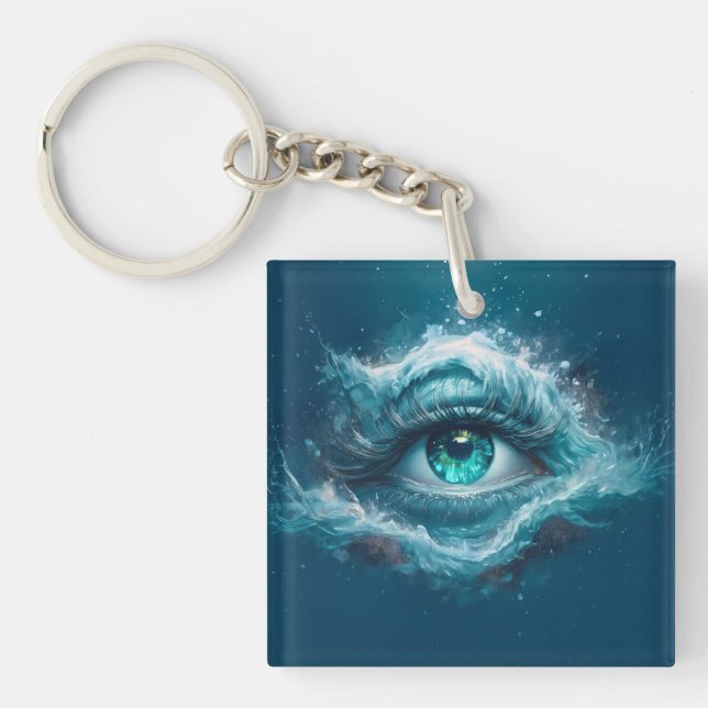 Porte-clefs Image Fantastique - Vieilles Yeux Bleus (Devant)