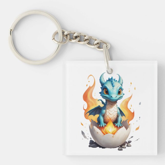 Porte-clefs Imaginaire d'éclosion bébé dragon enfants (Devant)
