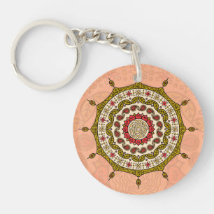 Porte-clefs Imaginaire Mehndi Porte - clé acrylique or