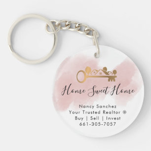 Porte-clefs immobilier professionnel realtor key ajouter photo