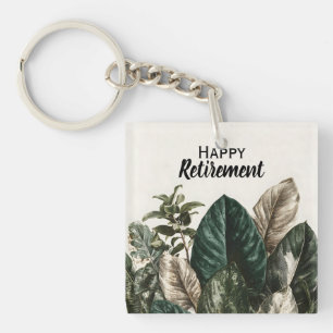 Porte-clefs Impression botanique moderne de Feuilles tropicaux