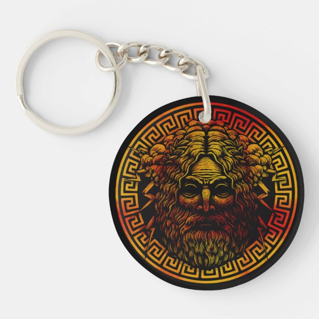 Porte-clefs Impression d'art du bouclier antique de Zeus (Devant)