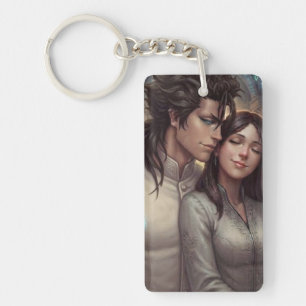 Porte-clefs Impression d'art fantastique - Étreinte intime dan