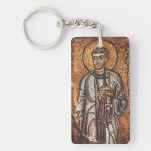 Porte-clefs Impression d'art mosaïque orthodoxe Saint Laurent
