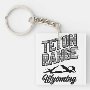 Porte-clefs Impression photo de la chaîne Teton, Wyoming
