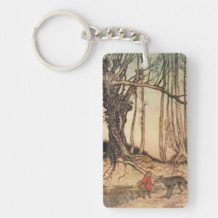 Porte-clefs Impression vintage d'Arthur Rackham du Petit Chape