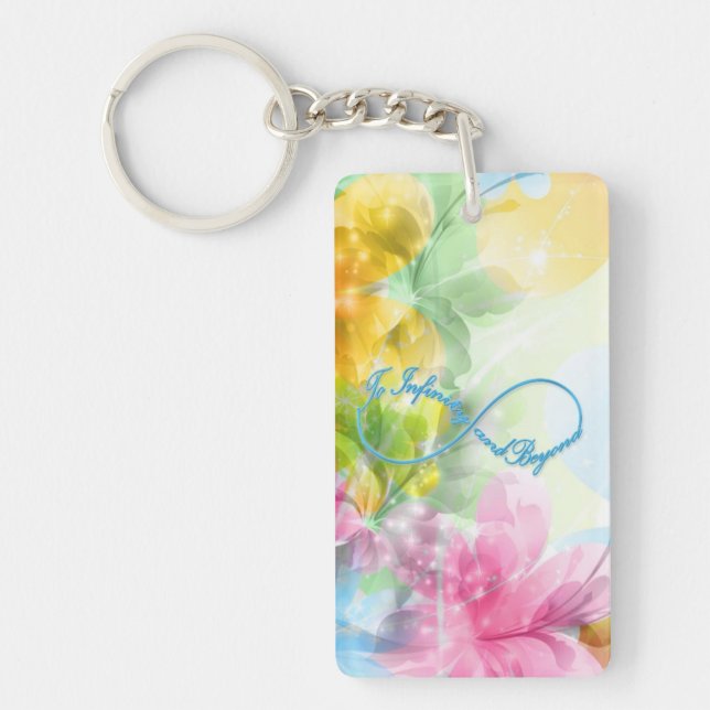 Porte-clefs Impressionnant symbole Infinity "À l'infini et au- (Devant)