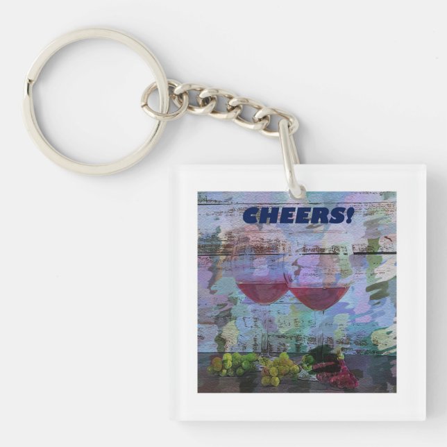Porte-clefs Impressions de vin Porte - clé numérique (Devant)