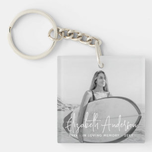 Porte-clefs In Love Memory Funérailles commémoratives Photo mo