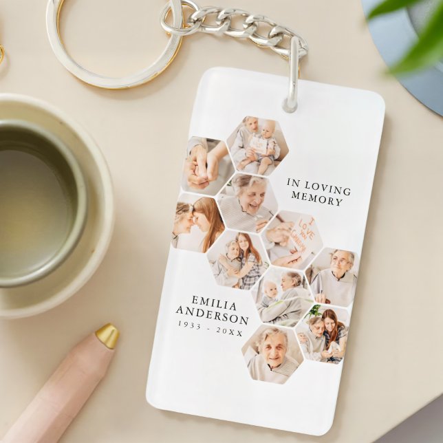 Porte-clefs In Love Memory Memorial - Collage photo moderne (Créateur téléchargé)