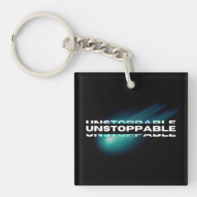 Porte-clefs Inarrêtable, Motivant, Inspirant (Devant)