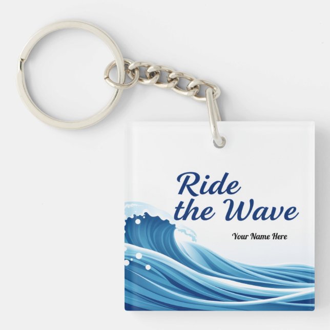 Porte-clefs Incroyable Ride The Wave Des Gens Forts (Devant)