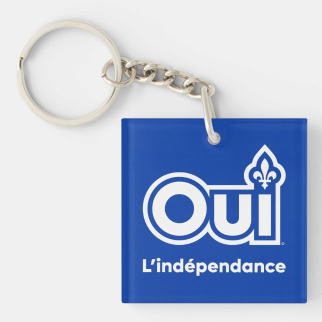 Porte-clefs Indépendance du Québec OUI (Devant)